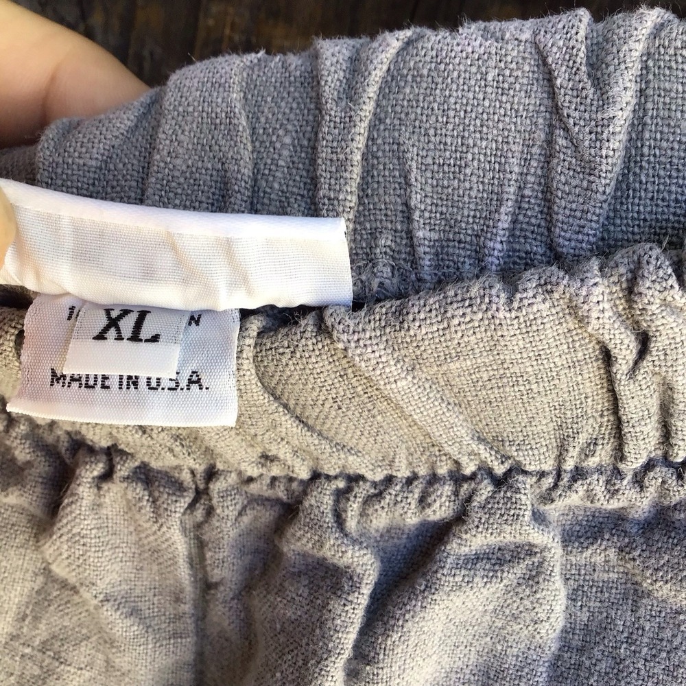 Bryn Walker 100% Linen Cargo Pants Women's XL Gray Made in USA 34x24 - Picture 5 of 9